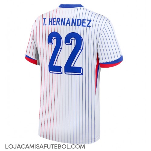 Camisa de Futebol França Theo Hernandez #22 Equipamento Secundário Europeu 2024 Manga Curta